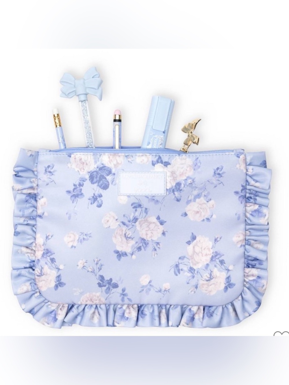 LoveShackFancy × Target - Yoobi Everblooming Rosettes Flat Zip Pencil Case